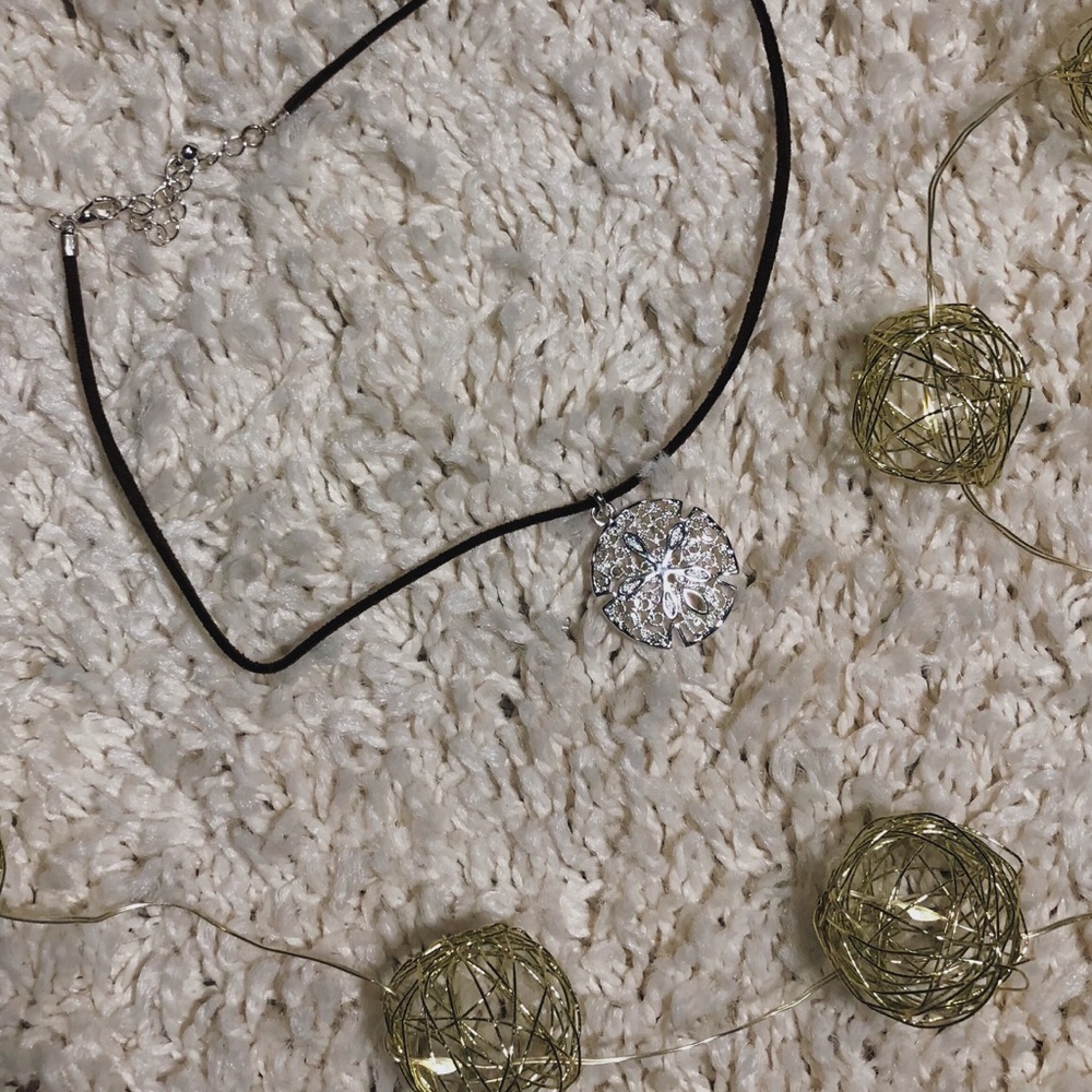 silver sand dollar necklace